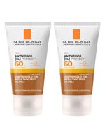 La roche-posay anthelios xl protect kit com 2 unidades – protetor solar facial com cor 60 (morena mais) fps60
