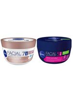 Nivea kit – creme hidratante facial 7 em 1 beleza radiante 100g + creme hidratante facial noturno 100g