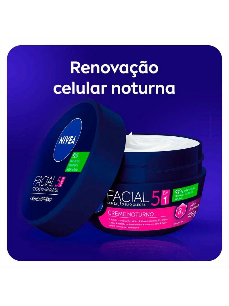 Nivea kit – creme hidratante facial 7 em 1 beleza radiante 100g + creme hidratante facial noturno 100g