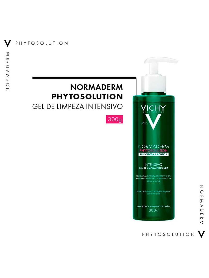 Vichy normaderm phytosoluion kit com 2 unidades – gel de limpeza facial intensivo 300g