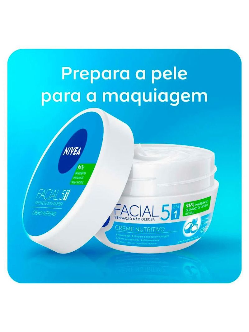 Nivea kit com 2 unidades – creme hidratante facial nutritivo 100g