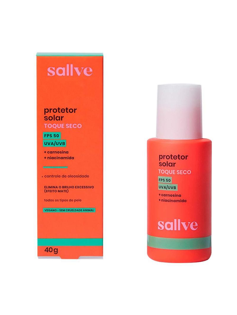 Protetor solar facial toque seco sallve fps50