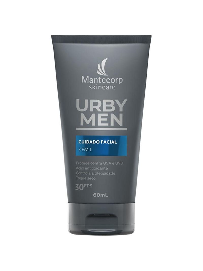 Loção facial 3 em 1 mantecorp urby men fps 30