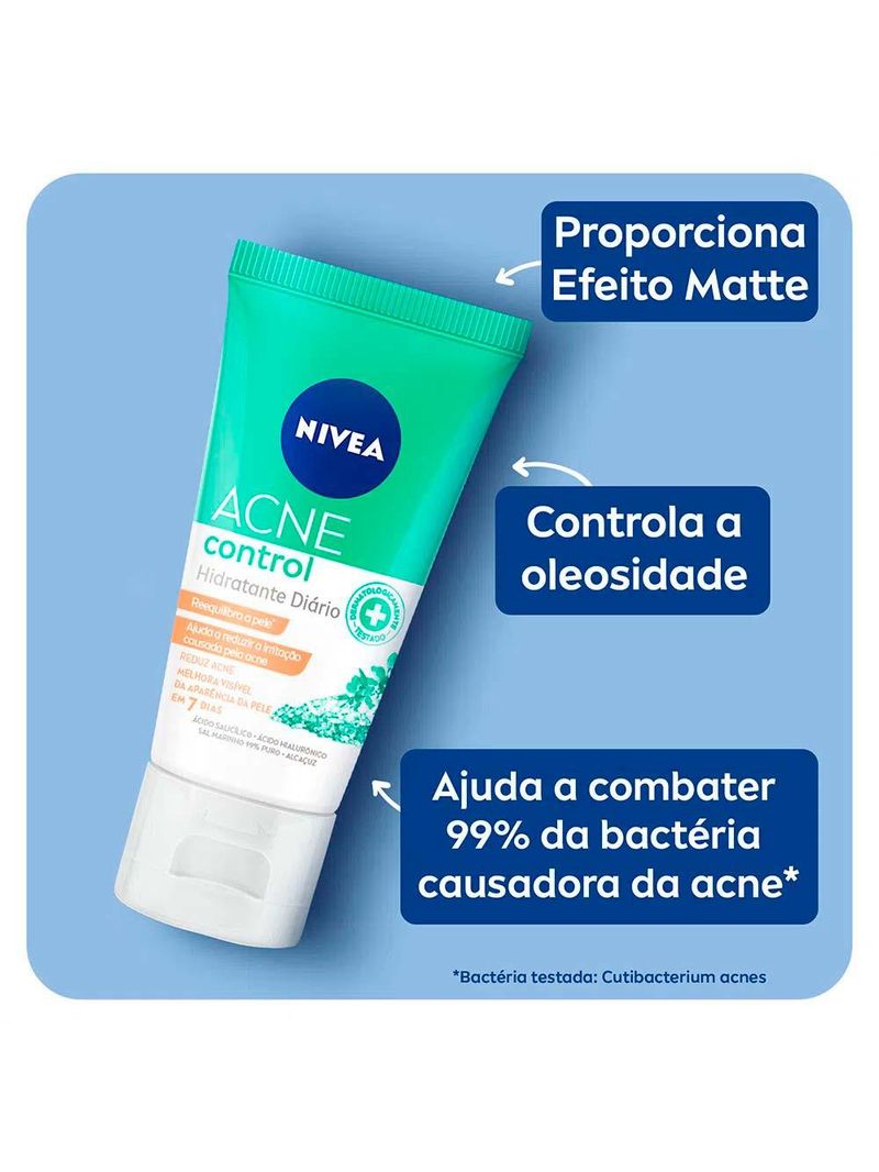 Nivea acne control kit – esfoliante facial 75ml + tônico facial 200ml + hidratante facial 50ml