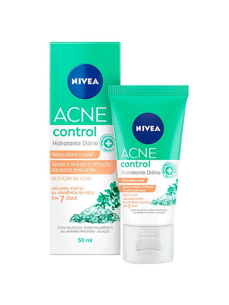 Nivea acne control kit – esfoliante facial 75ml + tônico facial 200ml + hidratante facial 50ml