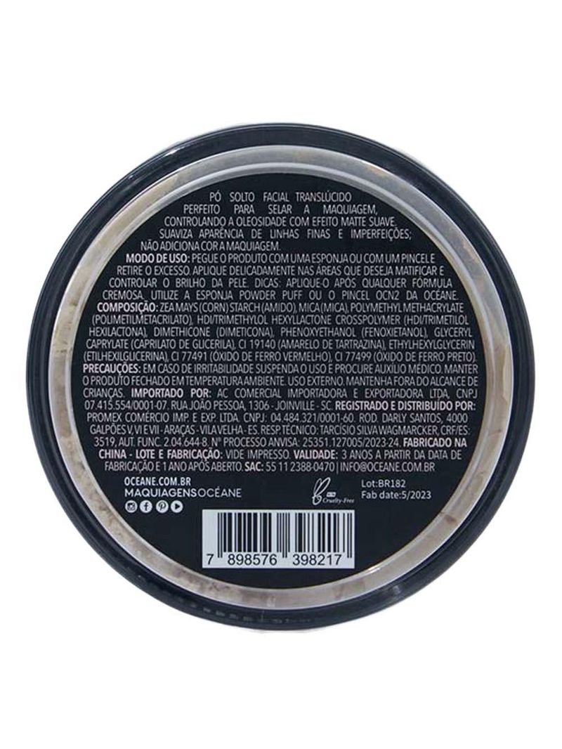 Pó solto facial océane - cover me up powder edition