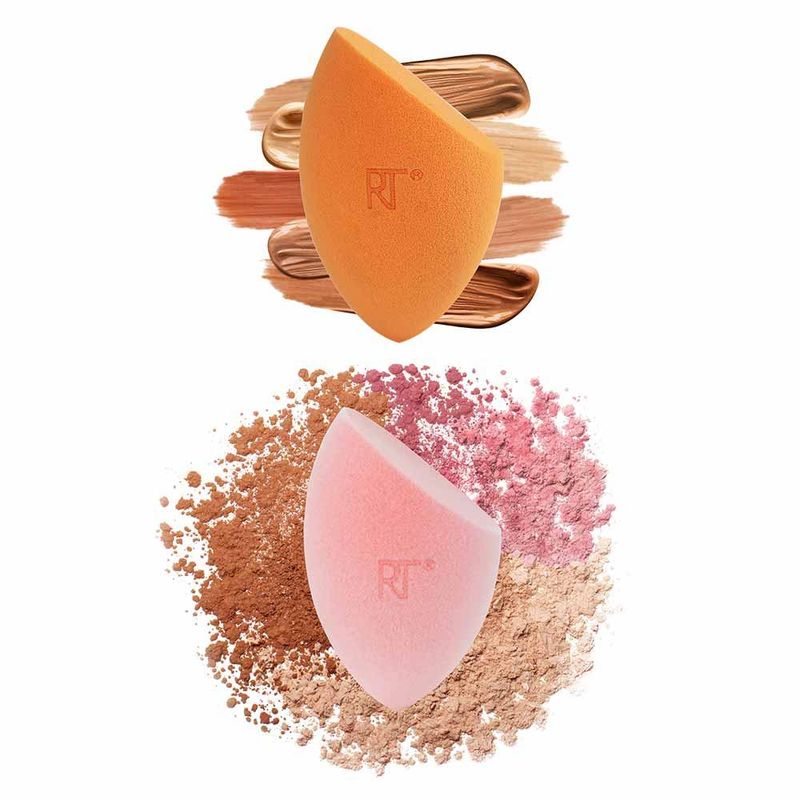 Real techniques  esponjas kit – esponja para base + esponja para pó