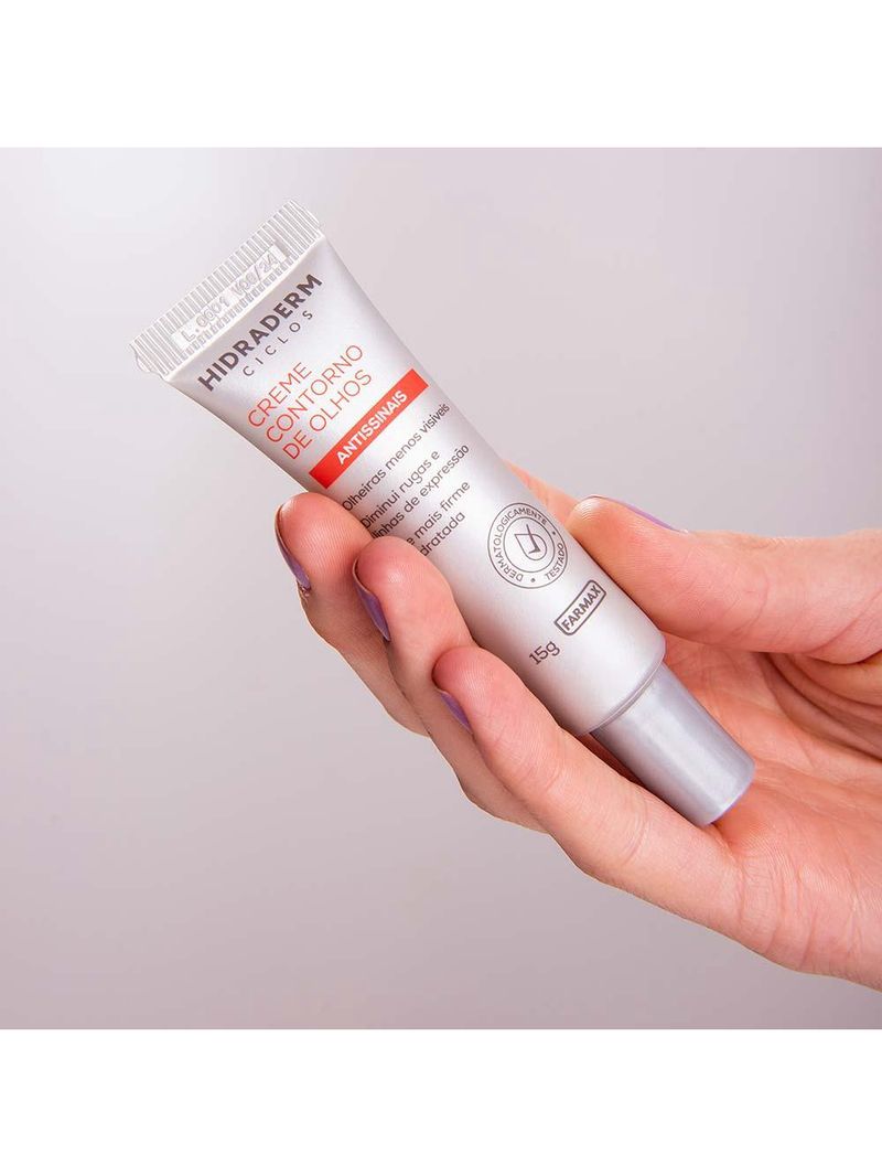 Creme antissinais para contorno dos olhos hidraderm ciclos
