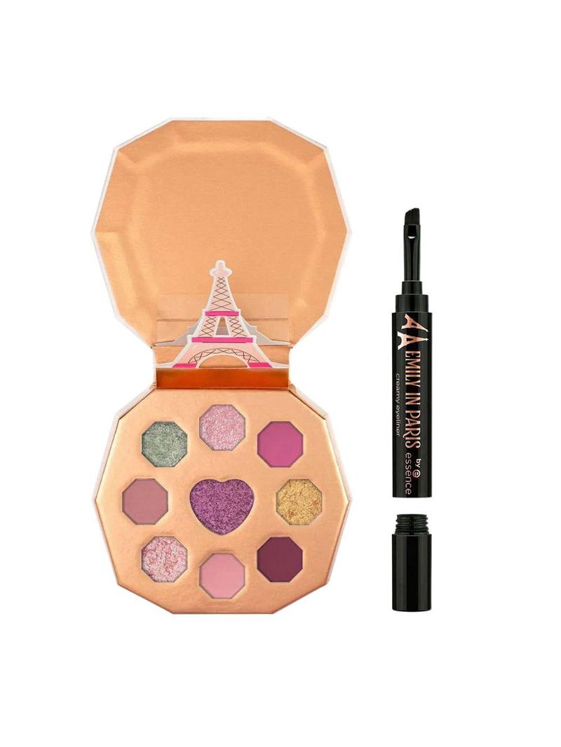 Emily in paris by essence kit - paleta de sombras + delineador