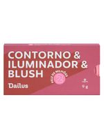 Paleta de contorno & iluminador & blush dailus pele de milhões 2