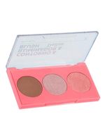 Paleta de contorno & iluminador & blush dailus pele de milhões 2