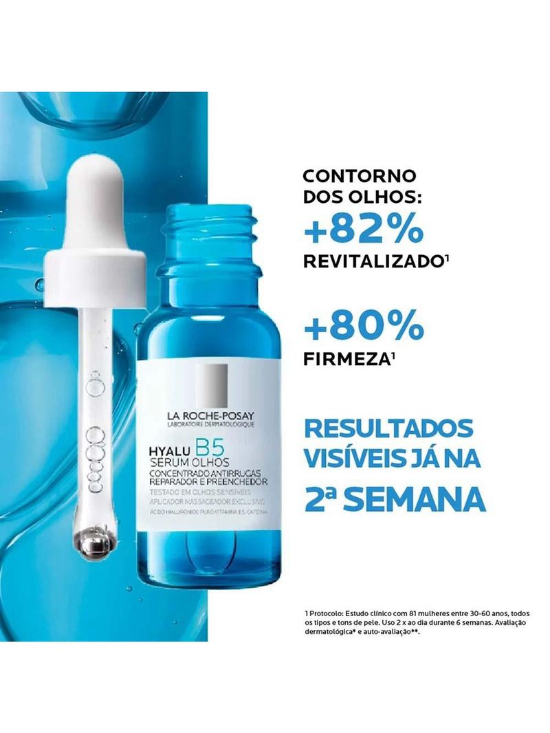 Sérum reparador para Área dos olhos la roche posay - hyalu b5 eye