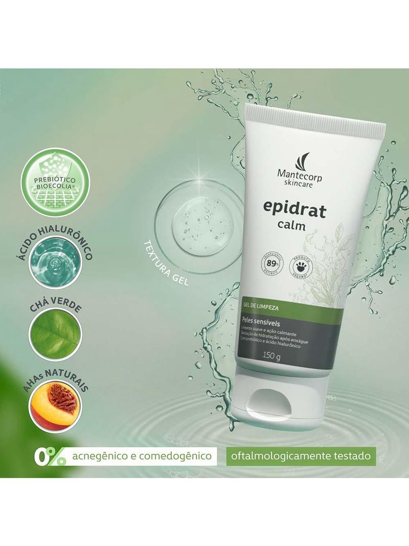 Gel de limpeza facial epidrat calm mantecorp skincare
