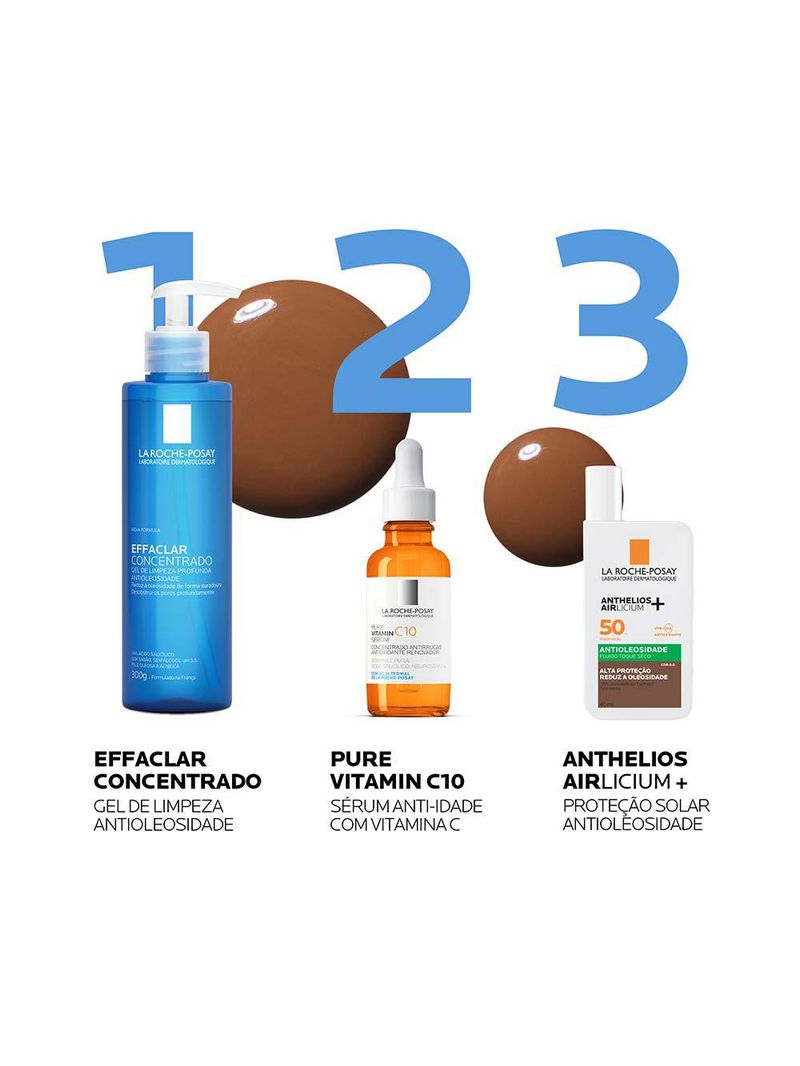 Protetor solar facial com cor la roche-posay anthelios airlicium+ fluido fps50