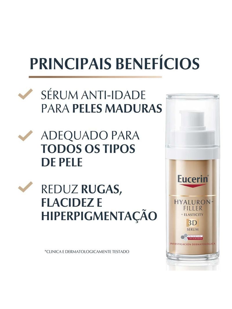 Eucerin hyaluron-filler elasticity 3d sérum facial anti-idade
