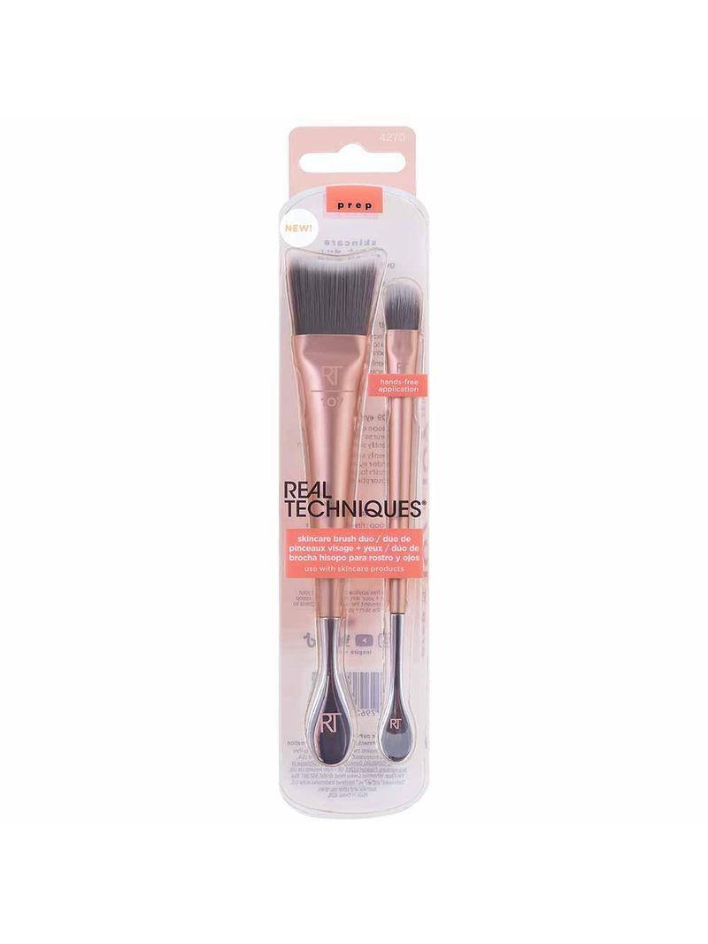 Real techniques kit - pincel + espátula rosto e olhos
