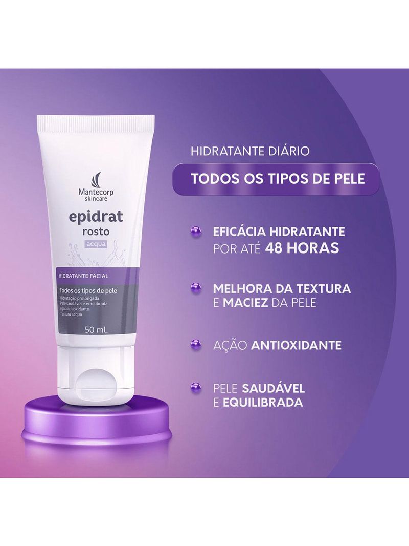 Hidratante facial mantecorp epidrat acqua