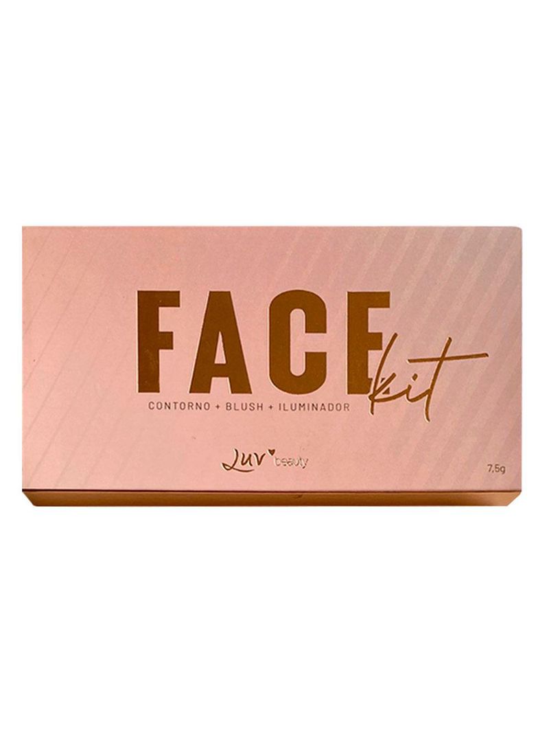 Paleta de blush e iluminador luv beauty - face kit 2
