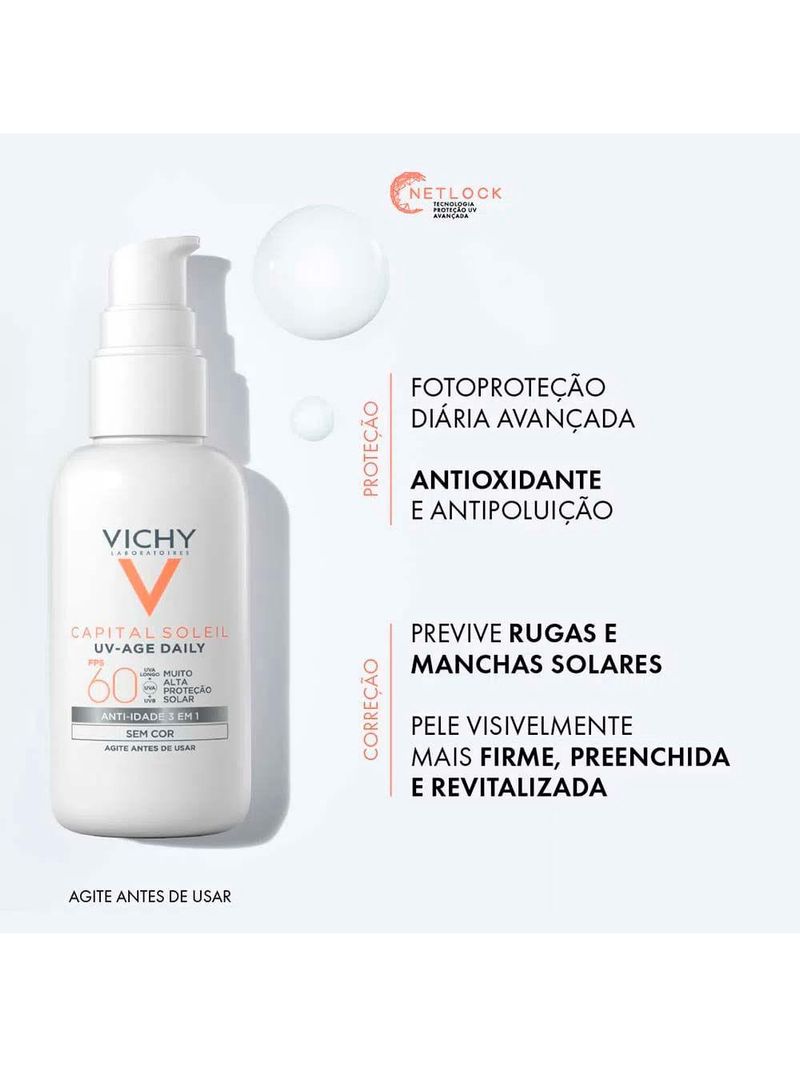 Vichy uv-age daily kit com 2 unidades – protetor solar facial fps60