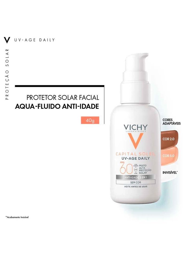 Vichy uv-age daily kit com 2 unidades – protetor solar facial fps60