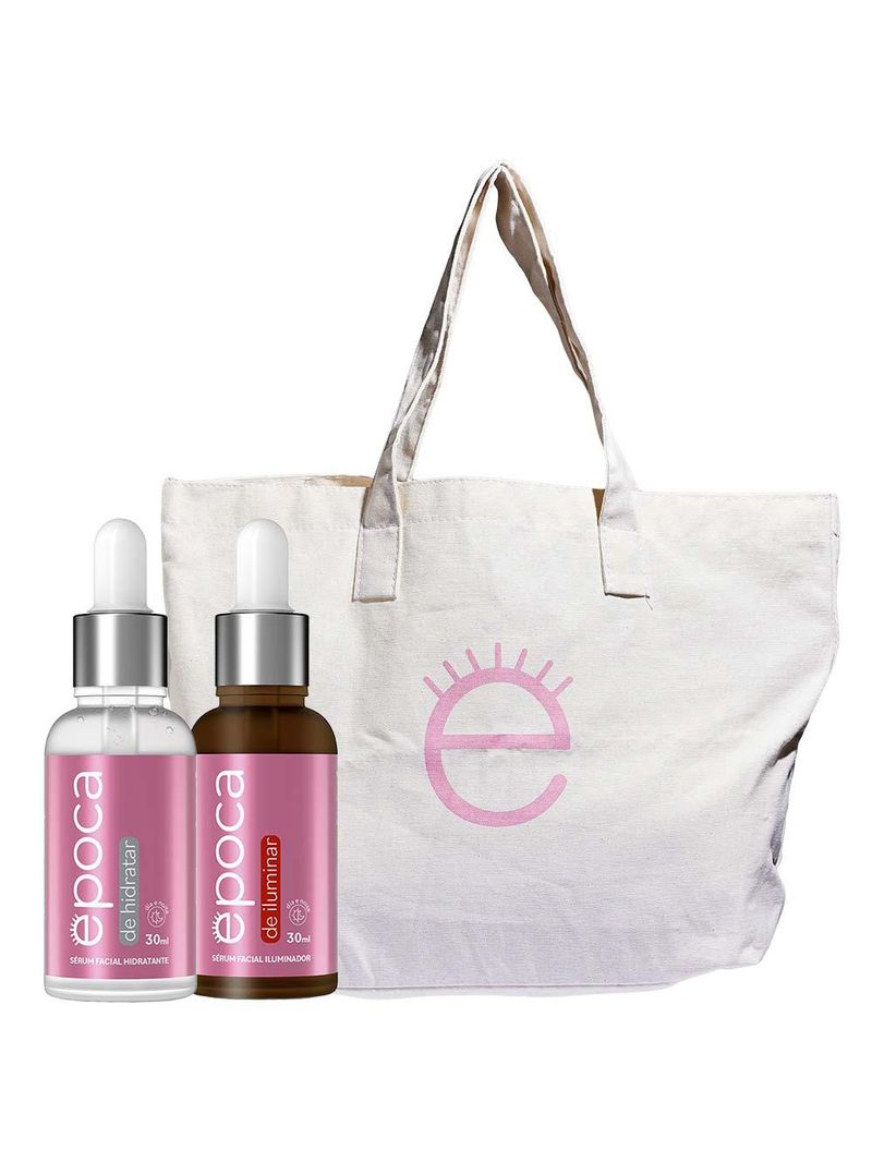 Época by dermage kit – Época de hidratar 30ml + Época de iluminar 30ml + ecobag Época cosméticos