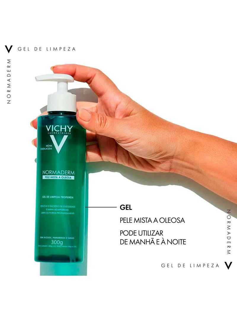 Vichy normaderm kit com 2 unidades – gel de limpeza facial profunda 300g