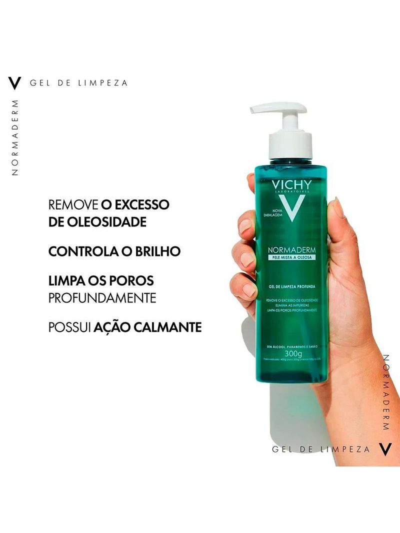 Vichy normaderm kit com 2 unidades – gel de limpeza facial profunda 300g