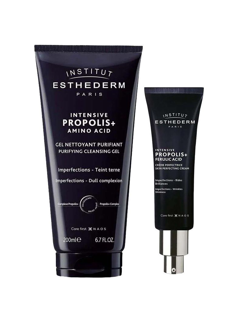Esthederm kit - creme anti-idade + gel de limpeza facial