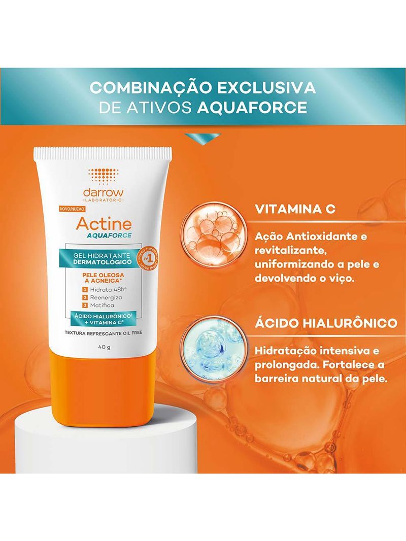 Gel hidratante facial darrow actine aquaforce