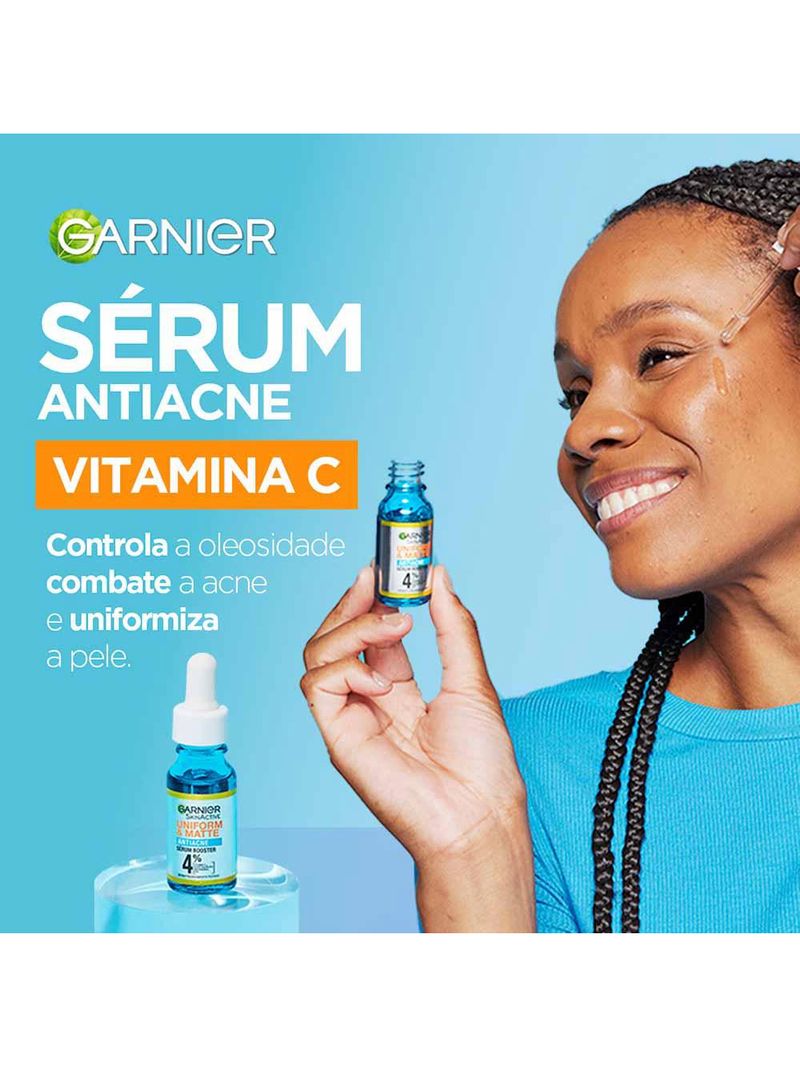Sérum facial garnier uniform & matte antiacne