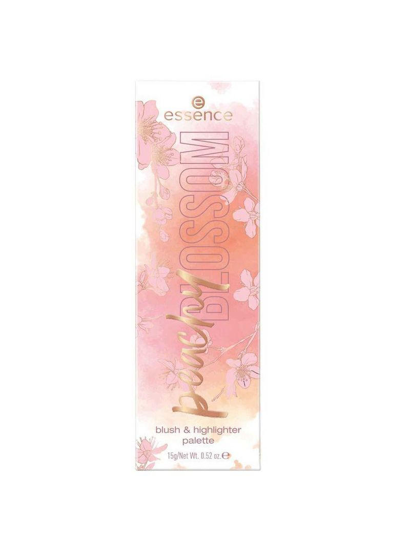 Paleta de blush e iluminador essence peachy blossom