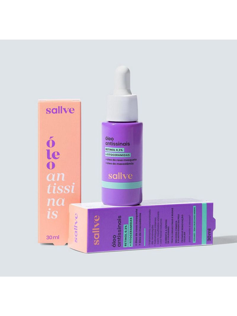 Óleo facial antissinais sallve