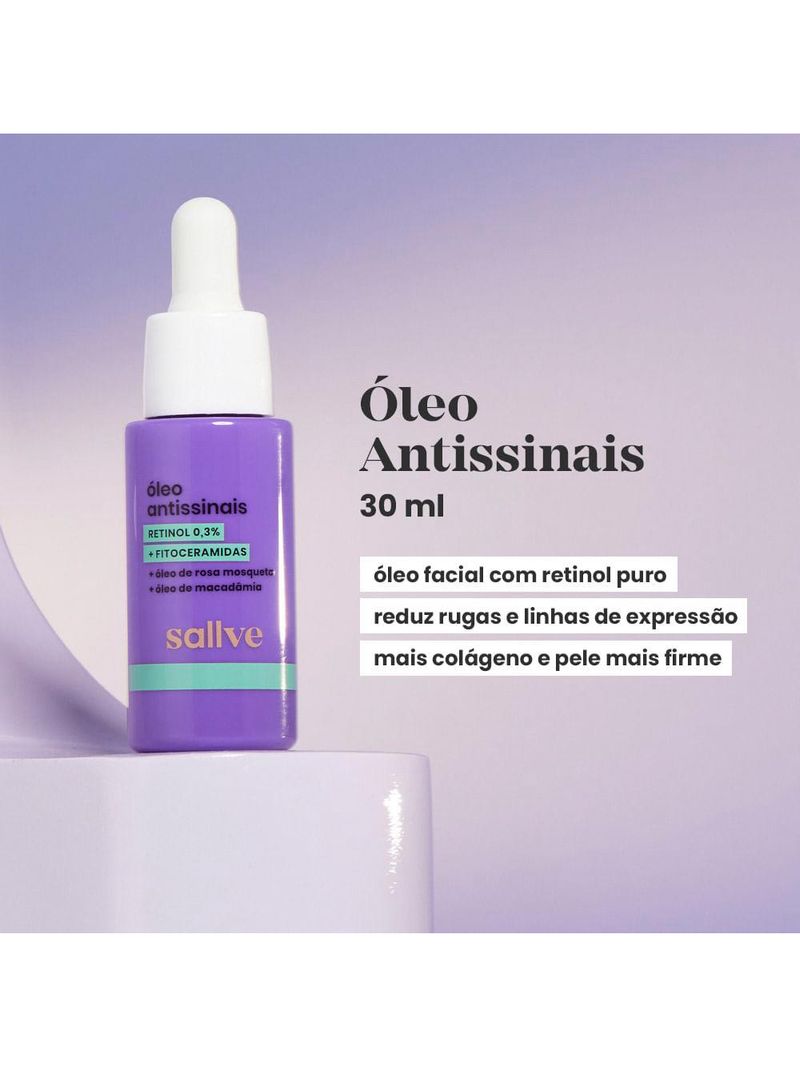 Óleo facial antissinais sallve