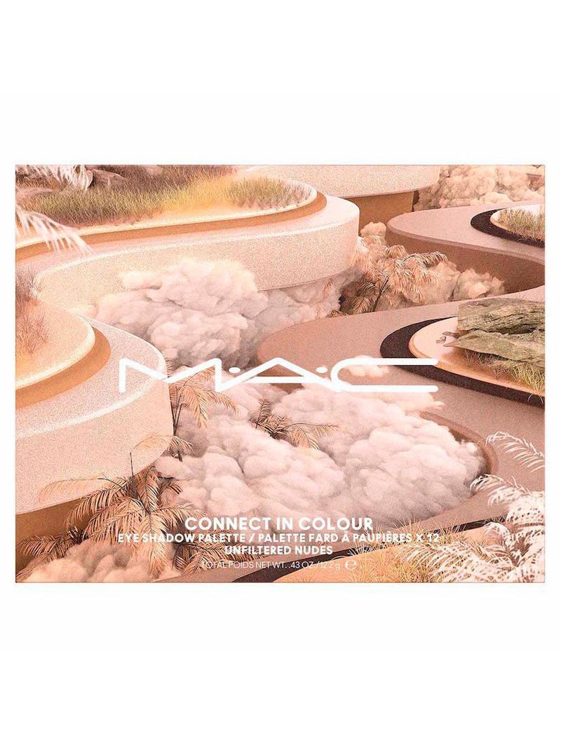 Paleta de sombras mac connect in colour eye shadow palette unfiltered nudes