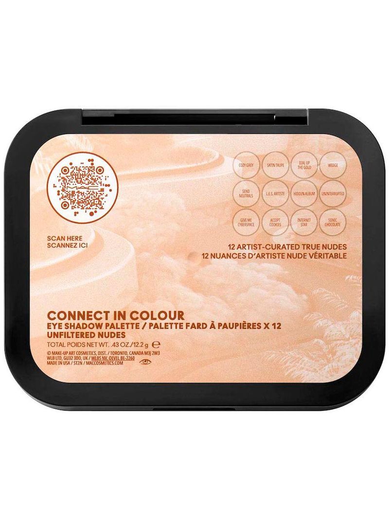 Paleta de sombras mac connect in colour eye shadow palette unfiltered nudes