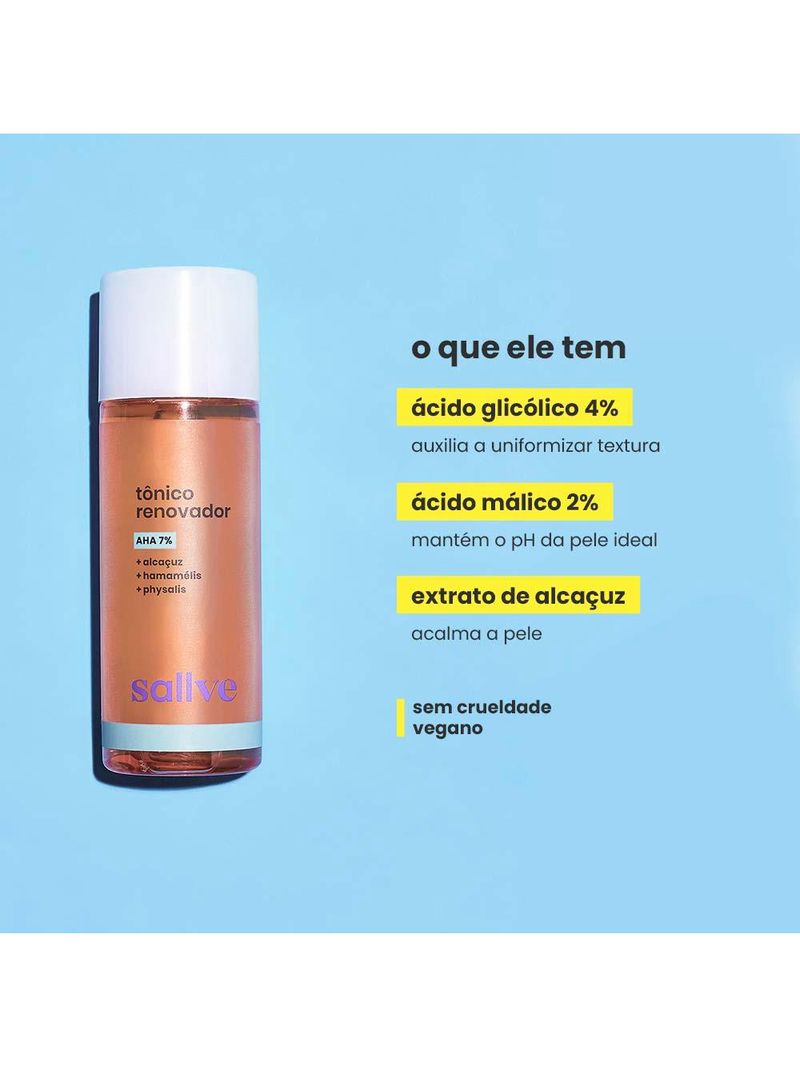 Tônico facial renovador sallve