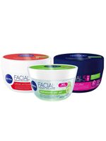 Nivea kit – creme hidratante facial antissinais 100g + hidratante facial gel fresh 100g + creme hidratante facial noturno 100g