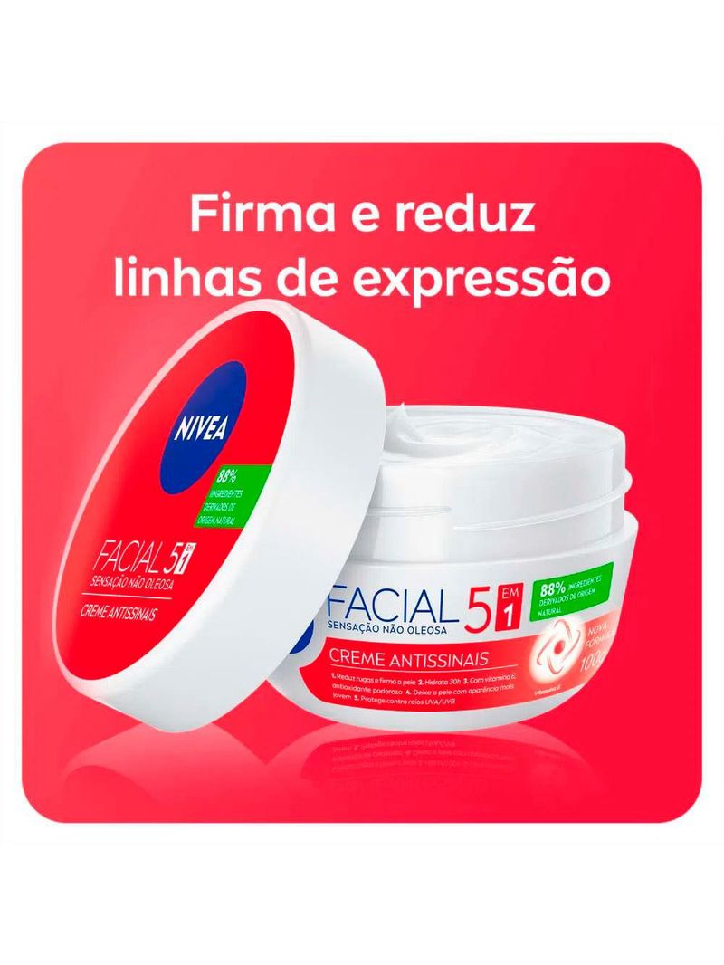 Nivea kit – creme hidratante facial antissinais 100g + hidratante facial gel fresh 100g + creme hidratante facial noturno 100g