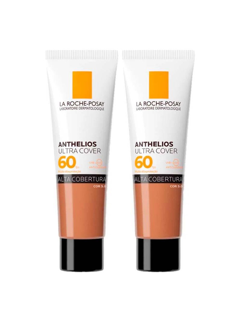 La roche-posay anthelios ultra cover kit com 2 unidades – protetor solar facial com cor fps60 50 – 30g