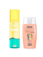 Isdin kit – protetor solar corporal hydrolotion + protetor facial fusion water 5 stars color