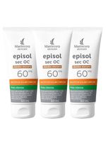 Mantecorp episol sec oc kit com 3 unidades – protetor solar facial fps60 – médio escuro 60ml