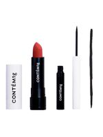 Contém1g kit - batom matte velvet terracota + delineador líquido ultra matte preto