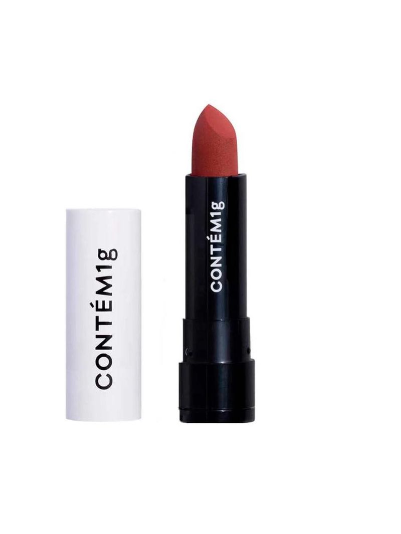 Contém1g kit - batom matte velvet terracota + delineador líquido ultra matte preto