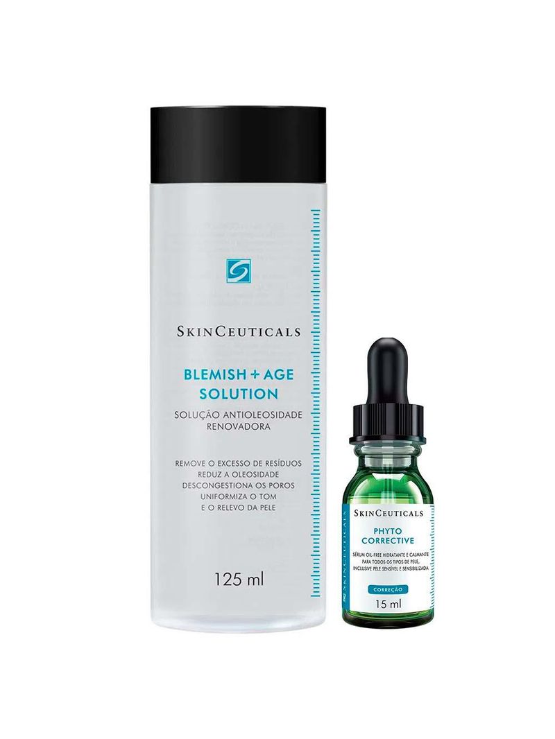 Skinceuticals hidratação sem oleosidade kit – tônico facial + sérum corretor