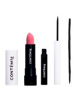Contém1g kit - batom matte velvet biônica + delineador líquido ultra matte preto
