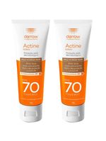 Darrow actine colors kit com 2 unidades – protetor solar facial com cor fps70 – pele morena mais 40g