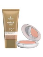 Episol color kit mantecorp - pó compacto fps50 + protetor solar tom 1 - extra claro