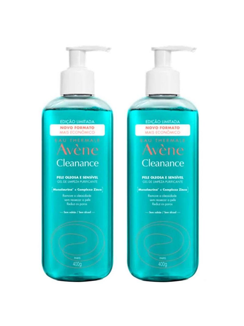 Avène cleanance kit com 2 unidades – gel de limpeza facial – 400g