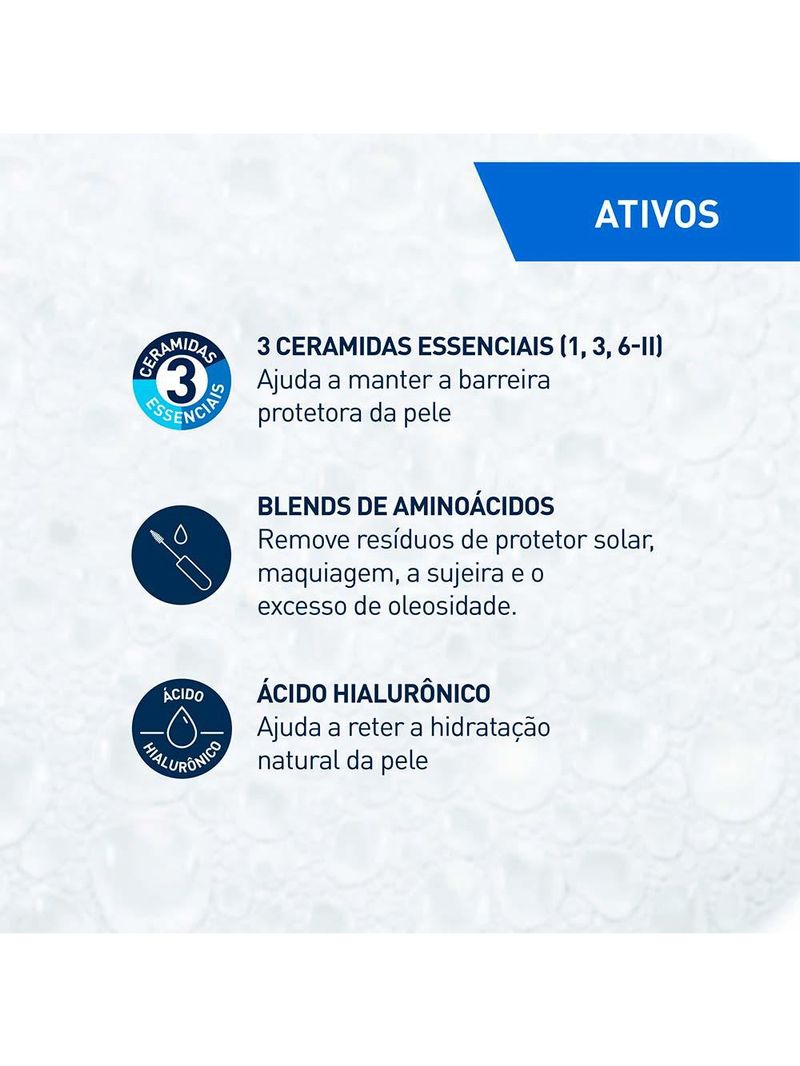 Creme espuma de limpeza facial cerave