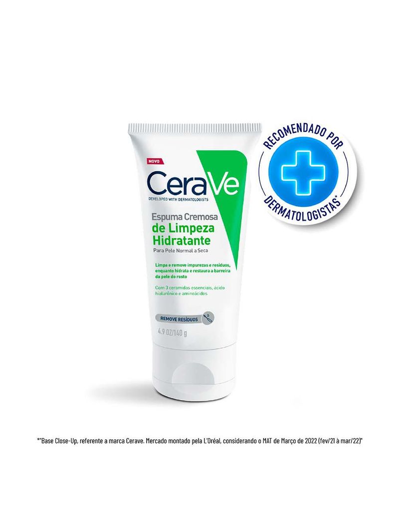 Creme espuma de limpeza facial cerave